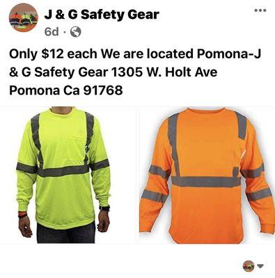 Safety Shirts Orange or Lime $12 each