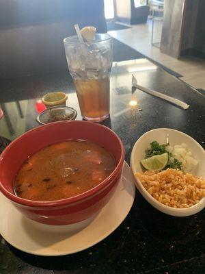 Absolutely my favorite pozole-freshly mad and delicious!? Again -generous portions and great prices.