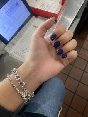 Blue navy nails done by Paul!