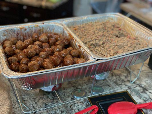 Sweet Meatballs & Queso Dip