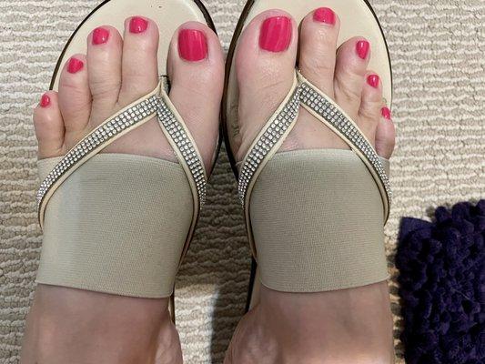 Pedicure with an OPI color (forgot the name).