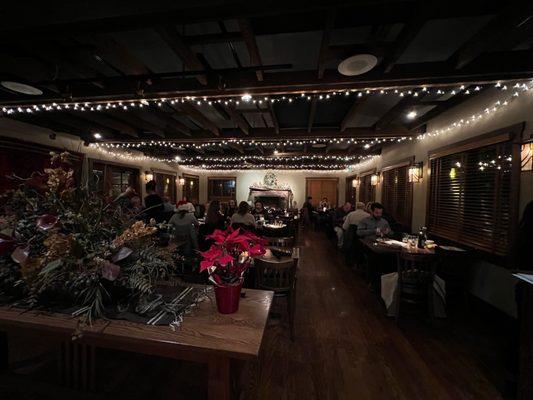 Warm and welcoming dining area