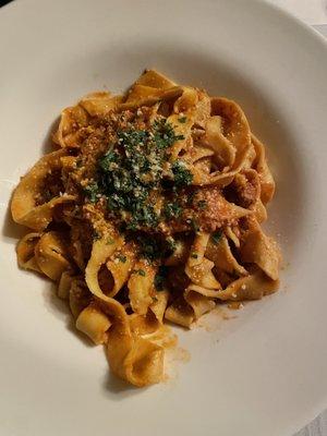 Bolognese ribbon pasta