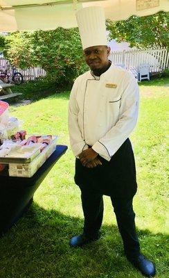 Exec Chef and Owner at a Catering event.