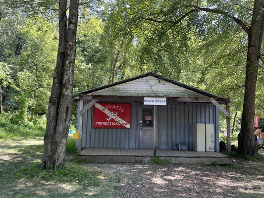 Closed snack shack.