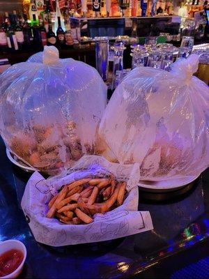 Seafood combos with fries