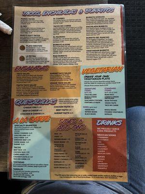 Side 2 of menu