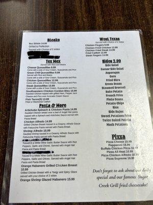 Menu: 3/29/22