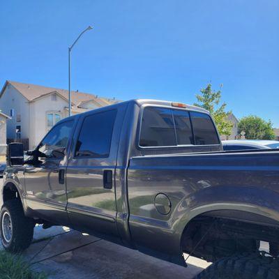 Ford F250-Tinted the entire back windows @ 5%...