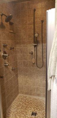 Body Spray shower and and tile done by Peoria Carpenters