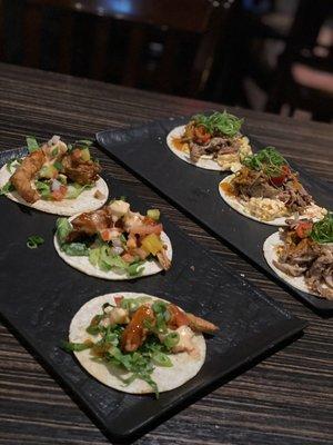 Tempura Shrimp Tacos & Duck Carnitas Tacos