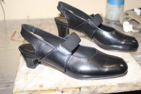 Custom Made Ladies Black Slingback