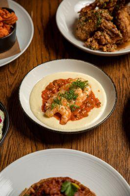 Shrimp n' Grits at Nina's Creole Cottage at Caesars New Orleans in the Heart of the Quarter, Open 7 Days a Week.