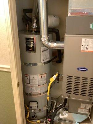 Water heater install.