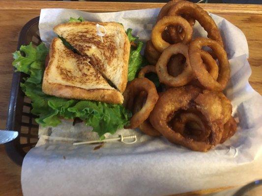 BLT and onion rings