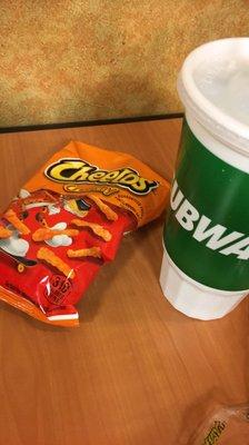 Cheetos and a standard drink