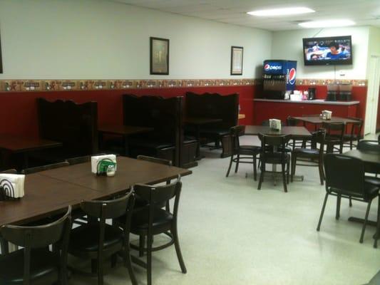 Recently expanded dining room.