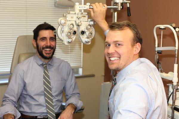 Dr. Ward working with a patient.