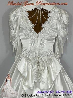 30 Year old wedding gown now Restored.