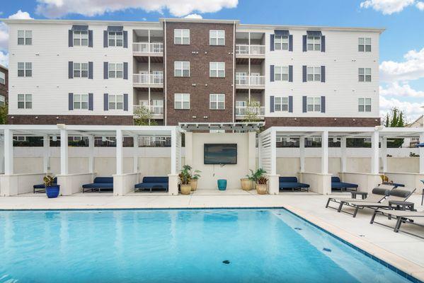 Pool and cabanas