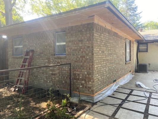 Exterior brick painting