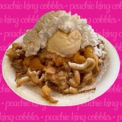 Peach Cobbler, add ice cream & whip...Yum!