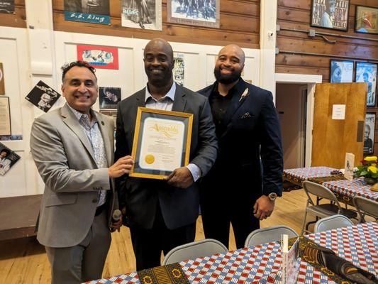 Larry at Townsend's Automotive received the California Legislature Assembly - Leadership in Business Award. Thank you, Ash Kalra