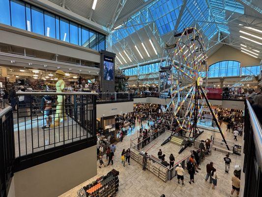 The interior of Scheels showing the Ferris wheel