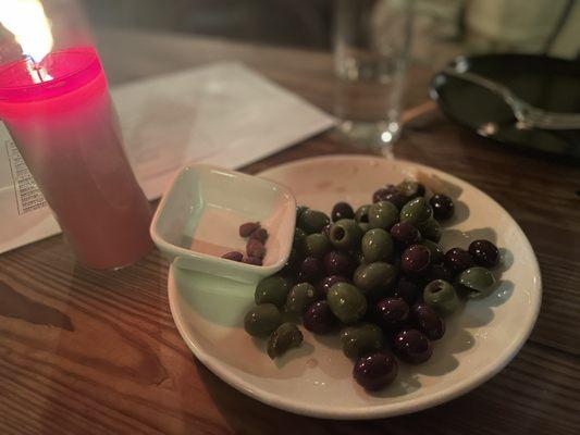 Marinated olives... easy, delicious start