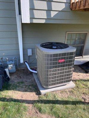 Condenser at residential location