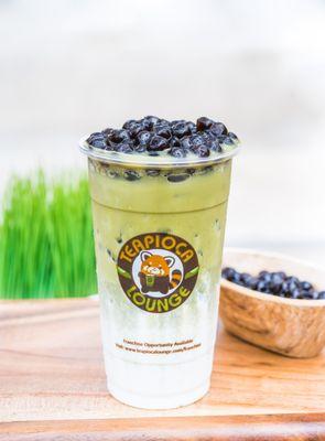 Cream Matcha Tea with Tapioca