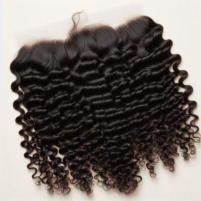 Brazilian deep curly frontal