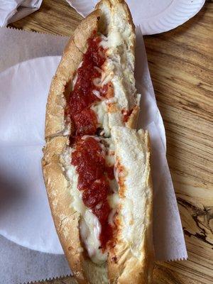 Meatball Parmesan Sub. When I grew up in New York, we called them "hero's." This one was good but nothing that I would crave another time.