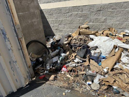 Burlington dumpster area homeless clean up