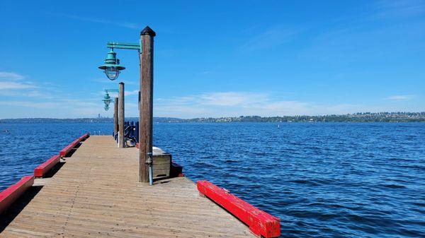 Peaceful pier on a beautiful day