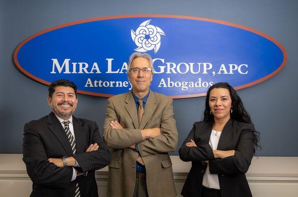 Our Attorneys: Jaime D. Mira, Stanley D. Radtke and Jennie Medina.