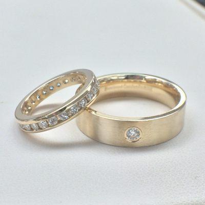 We specialize in custom engagement rings and wedding bands.