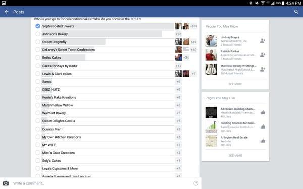 Poll taken on The Lawton Grapevine. Sophisticated Sweets was representing at #1!!