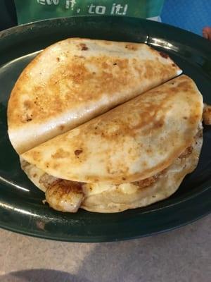 Shrimp quesadilla.