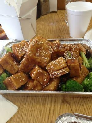 Fried sesame tofu