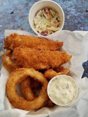 Onion Rings & Cole Slaw