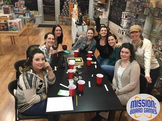 A recent Ladies Night at Mission: Board Games.