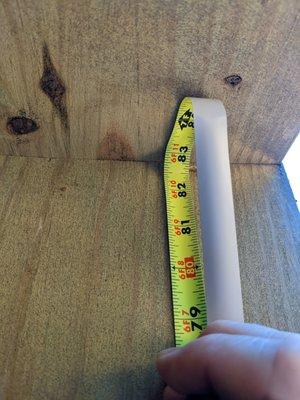 This is the measurement on the other side of the exterior basement doorway.