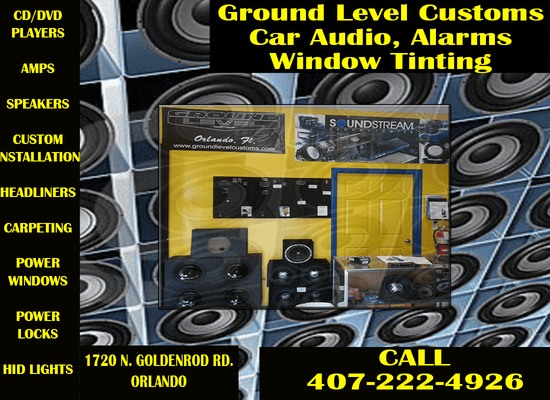 ground level customs car audio alarms and window tinting