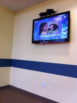 Waiting room always has something on for the kids (sprout tv, baby first or nick jr)