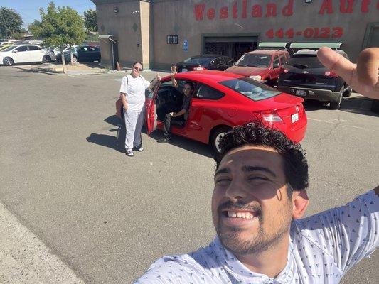 A wonderful customer who was easily approved for a reliable Honda Civic at Westland Auto Sales - Fresno's Buy Here Pay Here Car Dealer