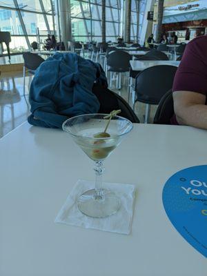 Dirty Grey Goose martini, was good but price was $22 /drink.  Next door you could buy a 1 liter of grey goose for $42 !!?   What a rip-off