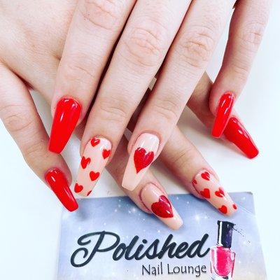 Valentine design with hybrid gel