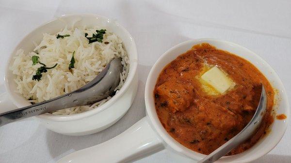 Butter Chicken and Basmati Rice