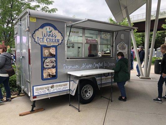 Truck setup at the penny lane at the park event